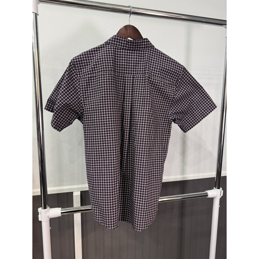 Patagonia Men's Medium Button Up‎ Plaid Shirt Red Organic Cotton Gorpcore EUC - Picture 7 of 9